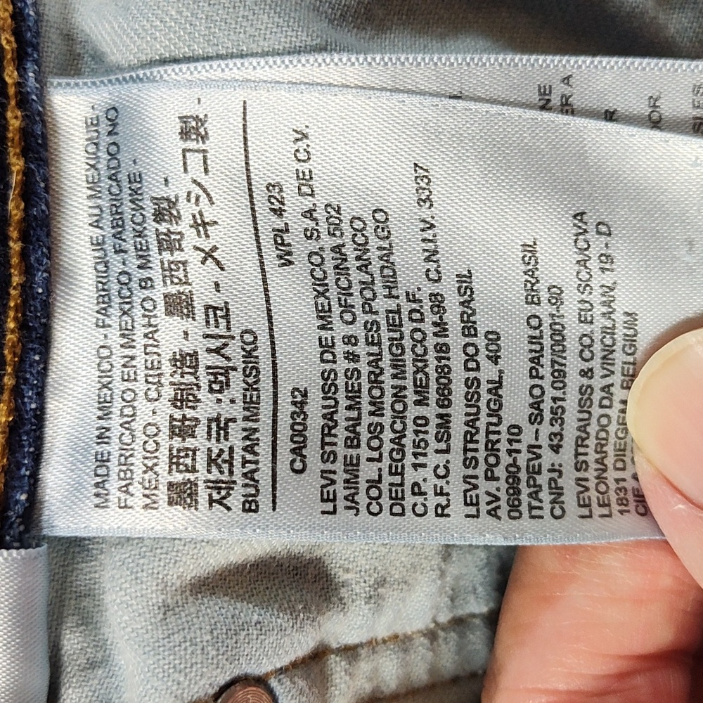 38x32 Vtg Straight Fit Original Red Tag Light Distressed Blue Jeans - Picture 13 of 16